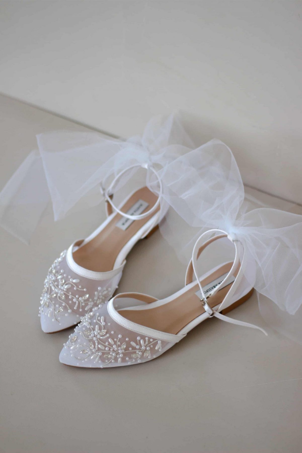 Escarpins de mariée BARAN brodés et perlés en tissu Zoonix
